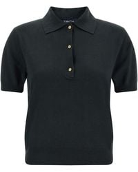 Max Mara - 'pomposa' Knit Polo Shirt - Lyst