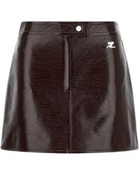 Courreges - Courrèges Mini Skirt Vinyl Effect - Lyst
