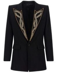Balmain - Leaf Embroidery Blazer - Lyst