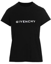 Givenchy - Velvet Logo T-shirt - Lyst