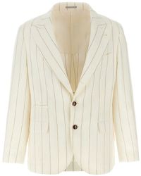 Brunello Cucinelli - Dekonstruierter Nadelstreifenblazer - Lyst