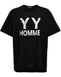 Yohji Yamamoto - T-Shirt Mit Logodruck - Lyst