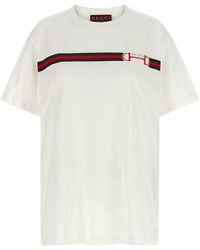 Gucci - 'nastro Web' T-shirt - Lyst