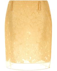 Marni - Straight Skirt With Floral Motif - Lyst