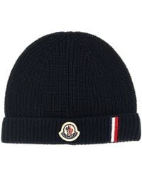 Moncler - Mütze Mit Dreifarbigem Detail - Lyst