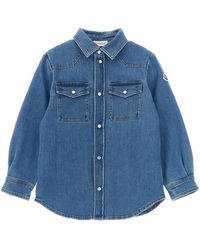 Moncler - Denim Shirt With Western Yoke - Lyst