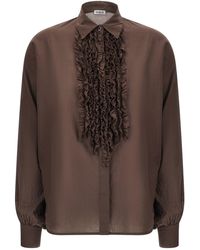SOSUE - 'antonia Slim Ruffle' Shirt - Lyst