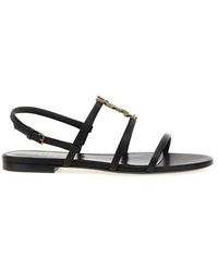 Saint Laurent - Sandali Con Placca Cassandre - Lyst