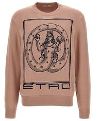 Etro - Logo Embroidery Sweater - Lyst