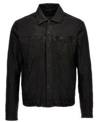 Giorgio Brato - 'trucker' Leather Jacket - Lyst