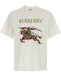Burberry - Equestrian Knight Design Embroidered T-Shirt - Lyst