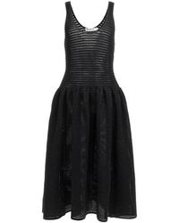 Self-Portrait - 'black Crochet Knit Midi' Dress - Lyst