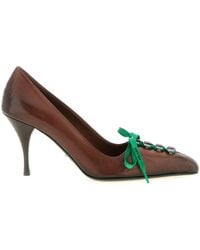 Prada - Lace-up Pumps - Lyst