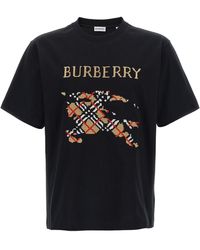 Burberry - Cross Stitch T-Shirt - Lyst