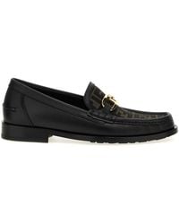 Fendi - O'lock Ff Canvas & Leather Loafer - Lyst