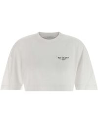 Givenchy - Cropped T-Shirt With Logo Print - Lyst