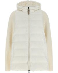 Brunello Cucinelli - 'Shiny Zipper Pull' Down Jacket - Lyst