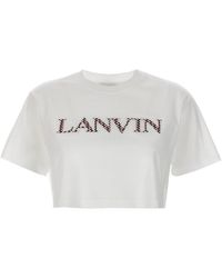 Lanvin - Cropped-T-Shirt "Curb" - Lyst