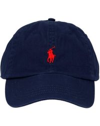 black and red polo hat