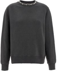 Golden Goose - Sweatshirt With Crystal Embellishments - Lyst