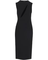 Versace - Cut-Out Midi Dress With Side Split - Lyst