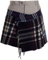 1/OFF - 'check Scarf Reworked' Skirt - Lyst