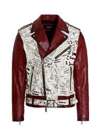 Red Leather jackets for Men | Lyst