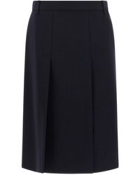 Prada - Multi-slit Skirt - Lyst