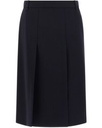 Prada - Rock Mit Mehreren Schlitzen - Lyst