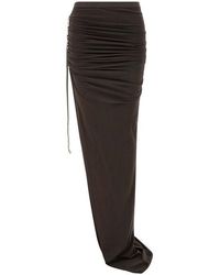Rick Owens - Gonna Lunga Edfu Con Spacco Laterale - Lyst
