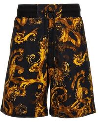 Versace - 'barocco' Print Bermuda Shorts - Lyst