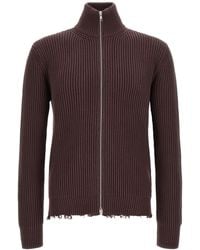 MM6 by Maison Margiela - Ribbed Cotton Turtleneck Sweater - Lyst