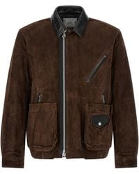 Sacai - Suede Blouson - Lyst