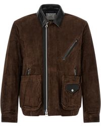 Sacai - Suede Blouson - Lyst