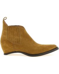 Maison Margiela - 'western Chelsea Heel-less' Ankle Boots - Lyst