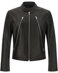 Maison Margiela - '5-zip' Leather Jacket - Lyst