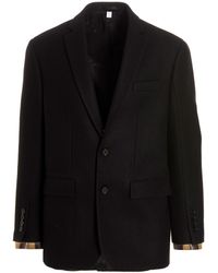 Burberry - Wool Tailored Blazer Jacket - Lyst