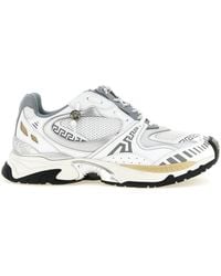 Versace - 'Icaro' Mesh And Leather Fabric Sneakers - Lyst