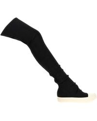 Rick Owens - 'high Sock Sneaks' Denim Boots - Lyst