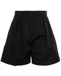 Max Mara Satin Piroga Shorts in Black | Lyst