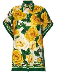 Dolce & Gabbana - Camicia 'Rose Gialle' - Lyst