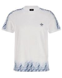 Fendi T-shirt Logo Clothing in Pink for Men