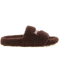 Balenciaga - 'furry' Open Sandals - Lyst