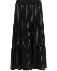 Elisabetta Franchi - Origami Knit Skirt - Lyst