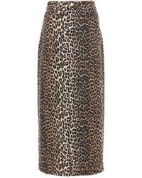 Ganni - Denim Maxi Skirt - Lyst
