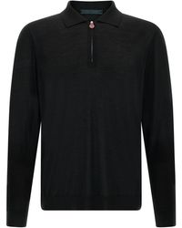 Kiton - Wool Polo Shirt 14 Microns - Lyst