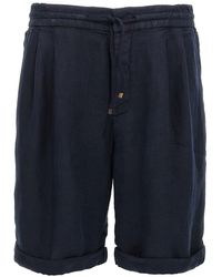 Brunello Cucinelli - Linen Bermuda Shorts - Lyst