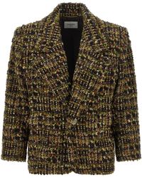 Saint Laurent - Bouclé Tweed Blazer - Lyst