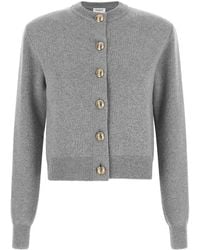 Balmain - Sculpture Button Crew Neck Cardigan - Lyst