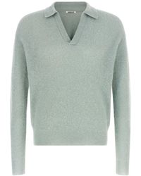 AURALEE - 'baby Suri Alpaca Sheer' Polo Shirt - Lyst